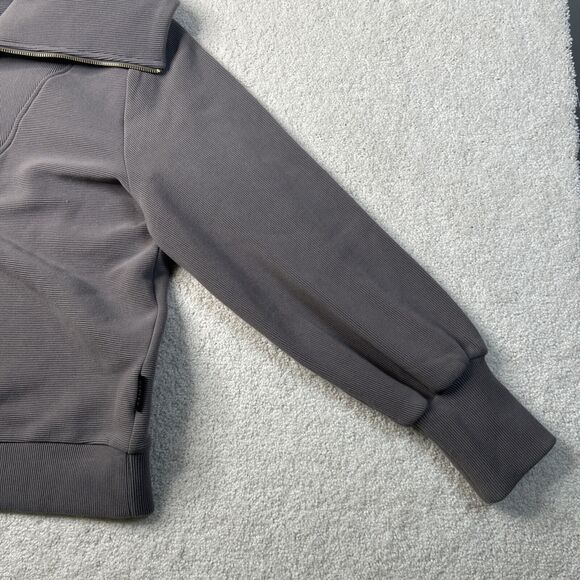 $158 Anthropologie Varley Vine Half-Zip Pullover Women's Size Large Ribbed‎ Grey - Picture 6 of 16
